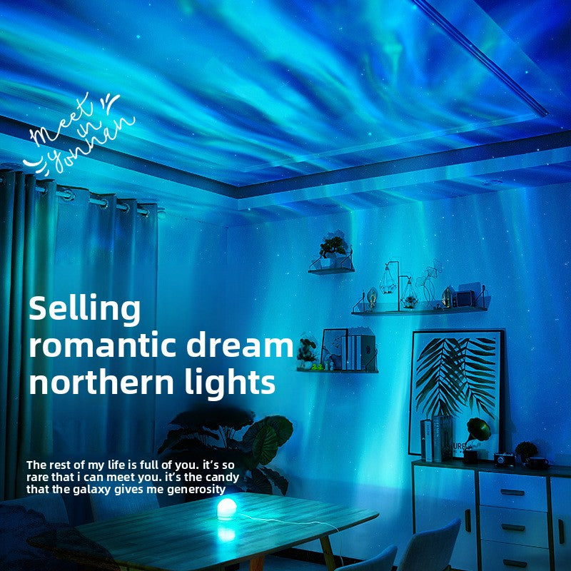Northern Lights Projection Lamp with Water Ripple Effect