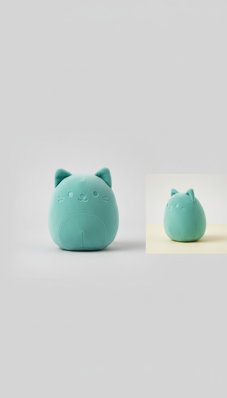 Juguete felpa para gato color aqua